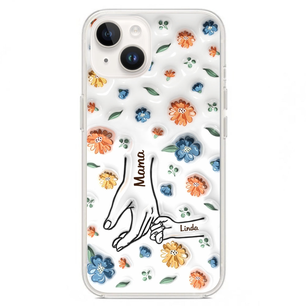 Mom Hold My Heart - Personalized Custom 3D Inflated Effect Phone Case