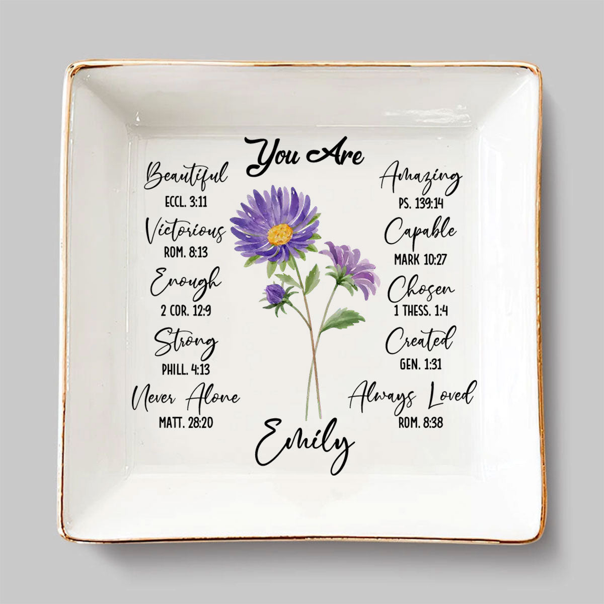 A Friend Is Like A Flower - Personalized Custom Jewelry Dish
