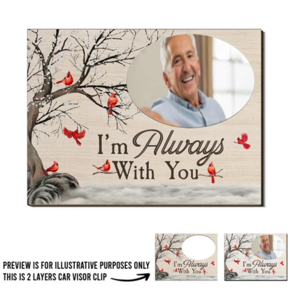 Always With You - Personalized Custom Car Visor Clip