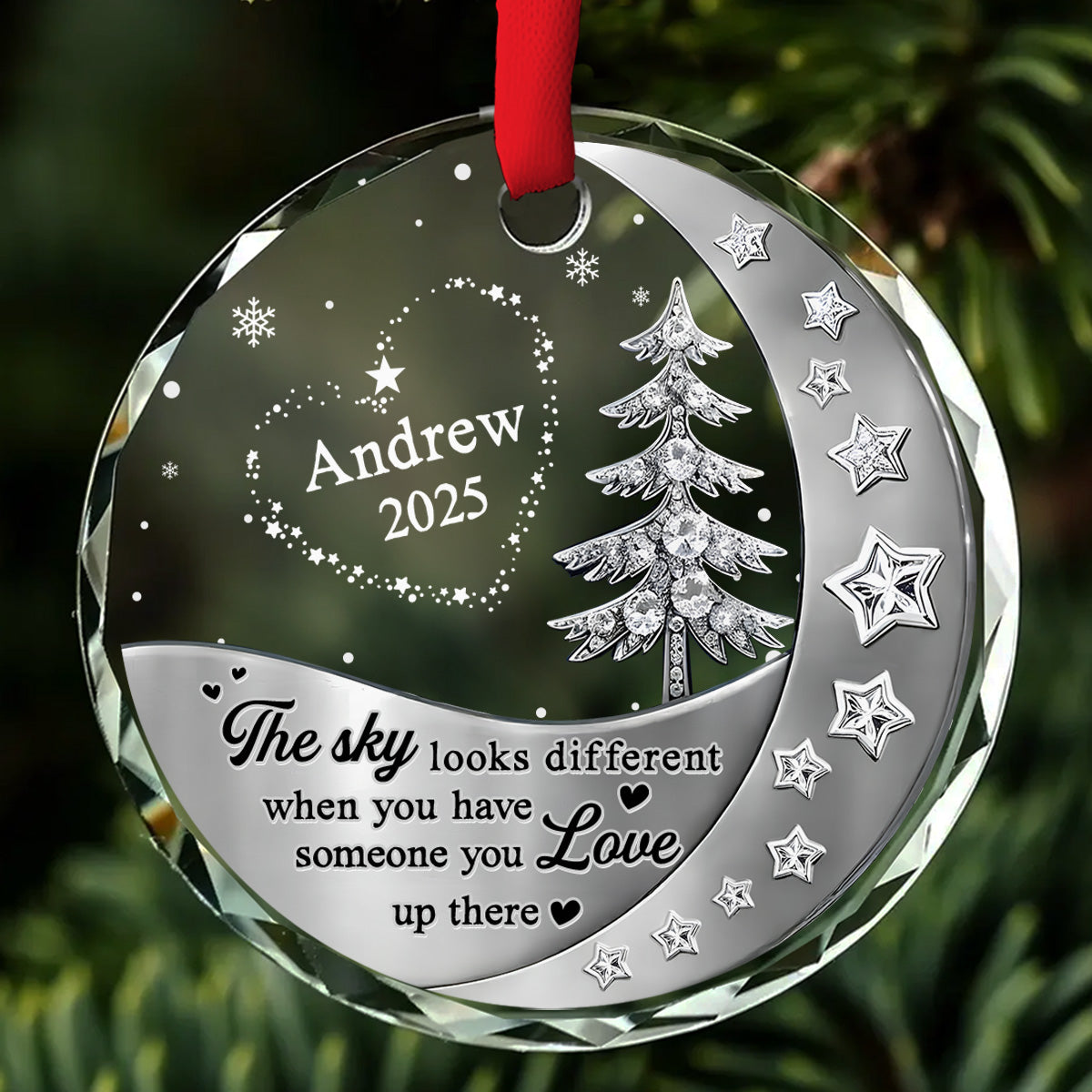 Not The Same Sky - Personalized Custom 3D Effect Glass Ornament