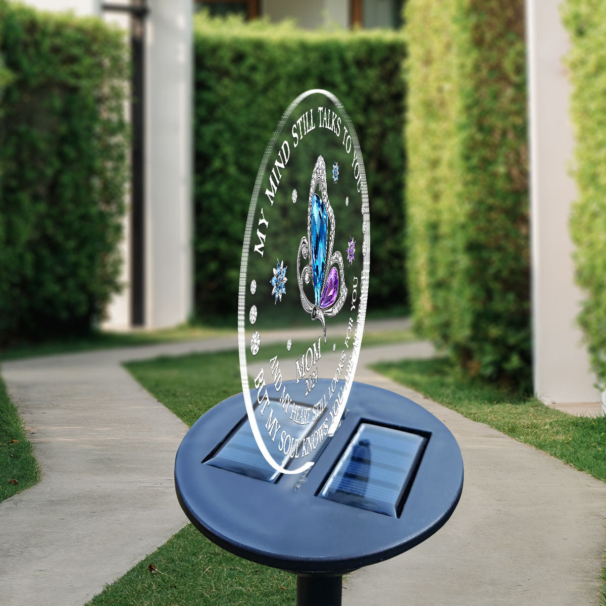 My Soul Knows You Are At Peace - Personalized Custom Solar Light