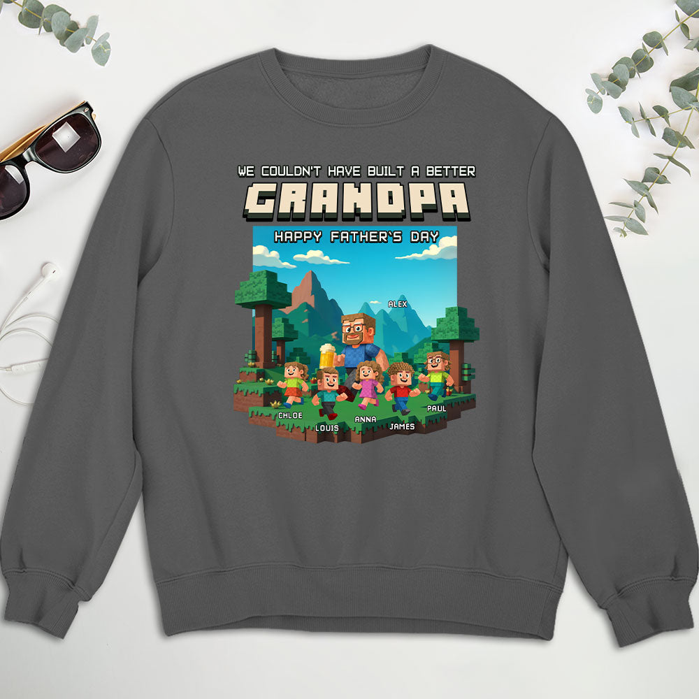 Built A Better Grandpa - Personalized Custom Shirt