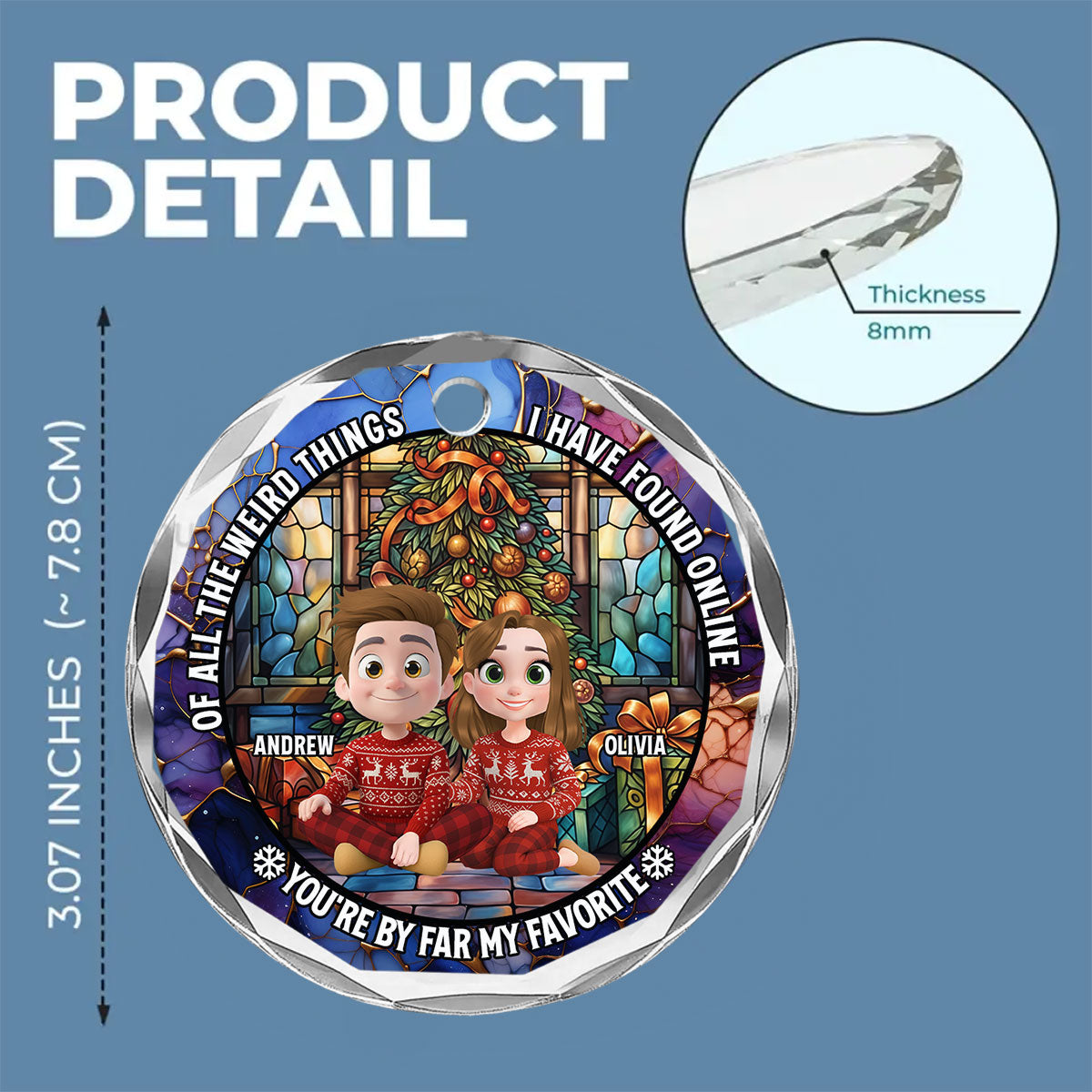 I Have Found You Online - Personalized Custom Glass Ornament