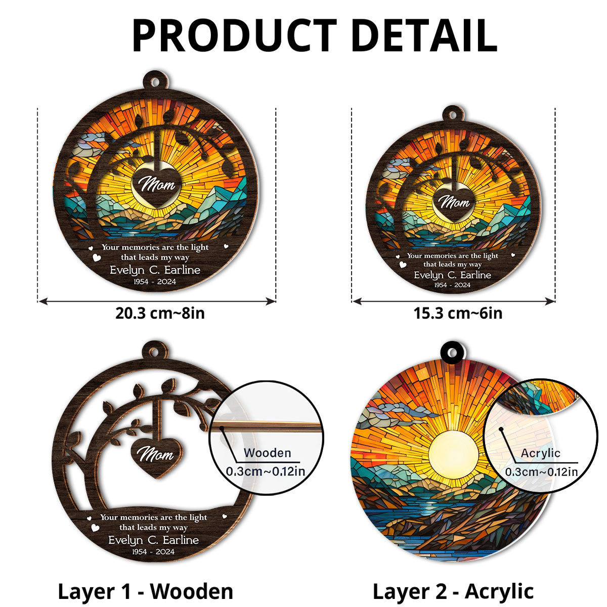 Your Memories Are The Light - Personalized Custom Suncatcher