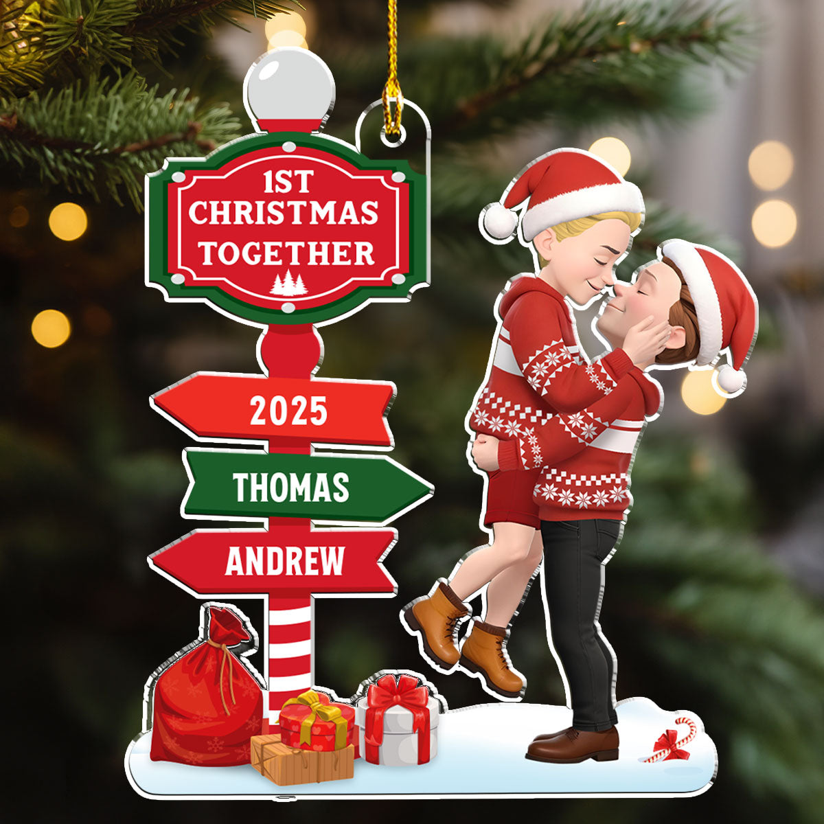 Together Since First Christmas - Personalized Custom Acrylic Ornament