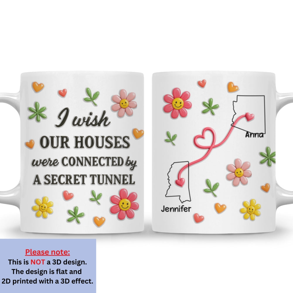 Wish We Shared A Tunnel - Personalized Custom 3D Inflated Effect Mug