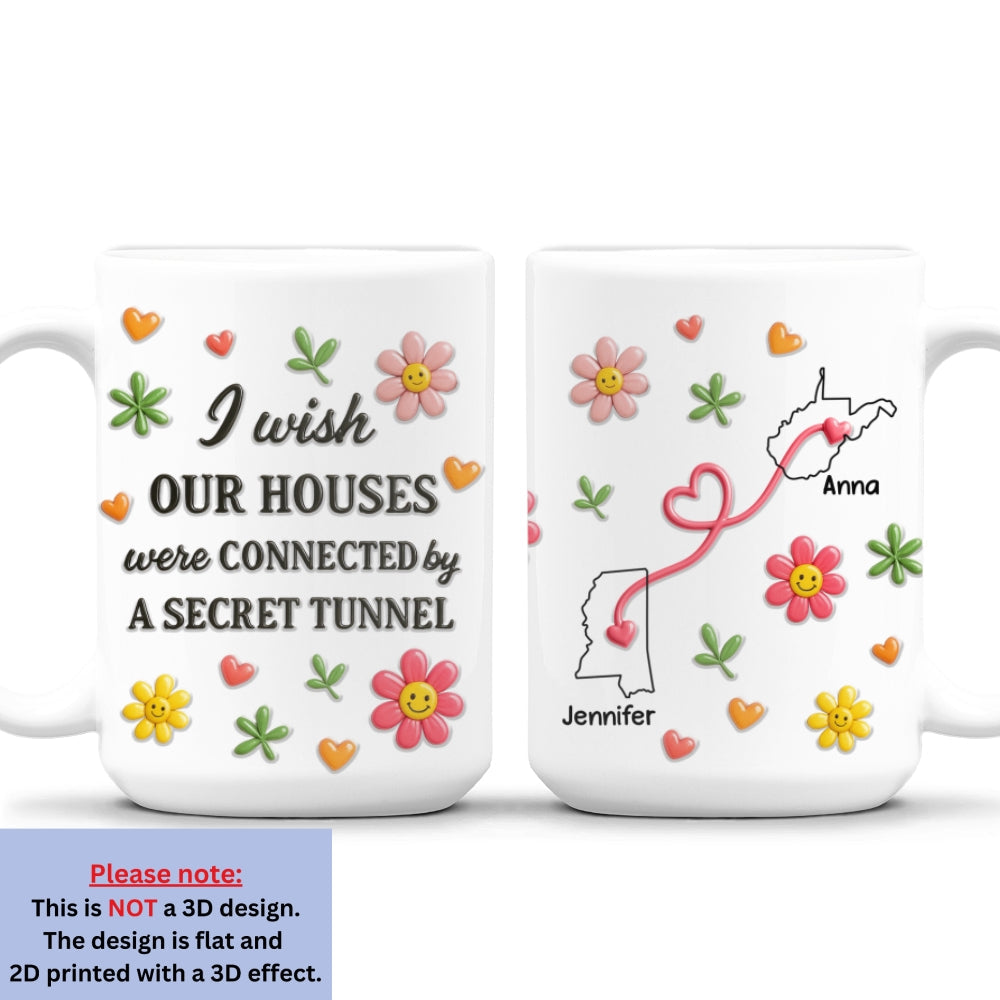 Wish We Shared A Tunnel - Personalized Custom 3D Inflated Effect Mug