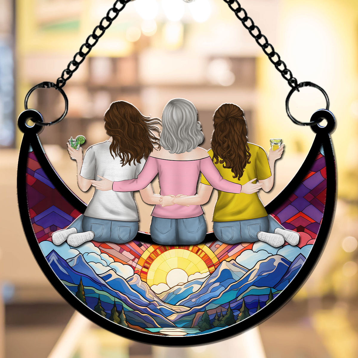 Motherhood Is The Greatest Thing - Personalized Custom Suncatcher