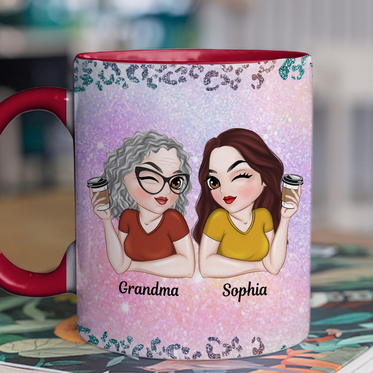 From Mom To Badass Daughter - Personalized Custom Accent Mug