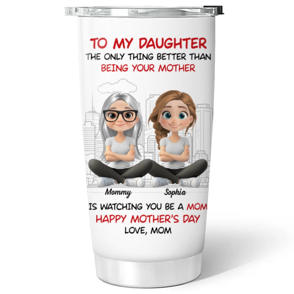 To My Daughter Cartoonize - Personalized Custom Tumbler