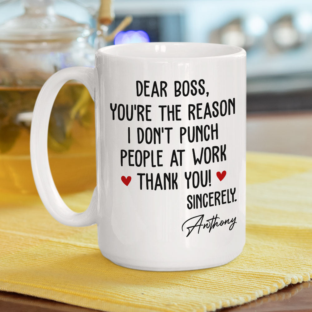 You Are The Reason - Personalized Custom Coffee Mug