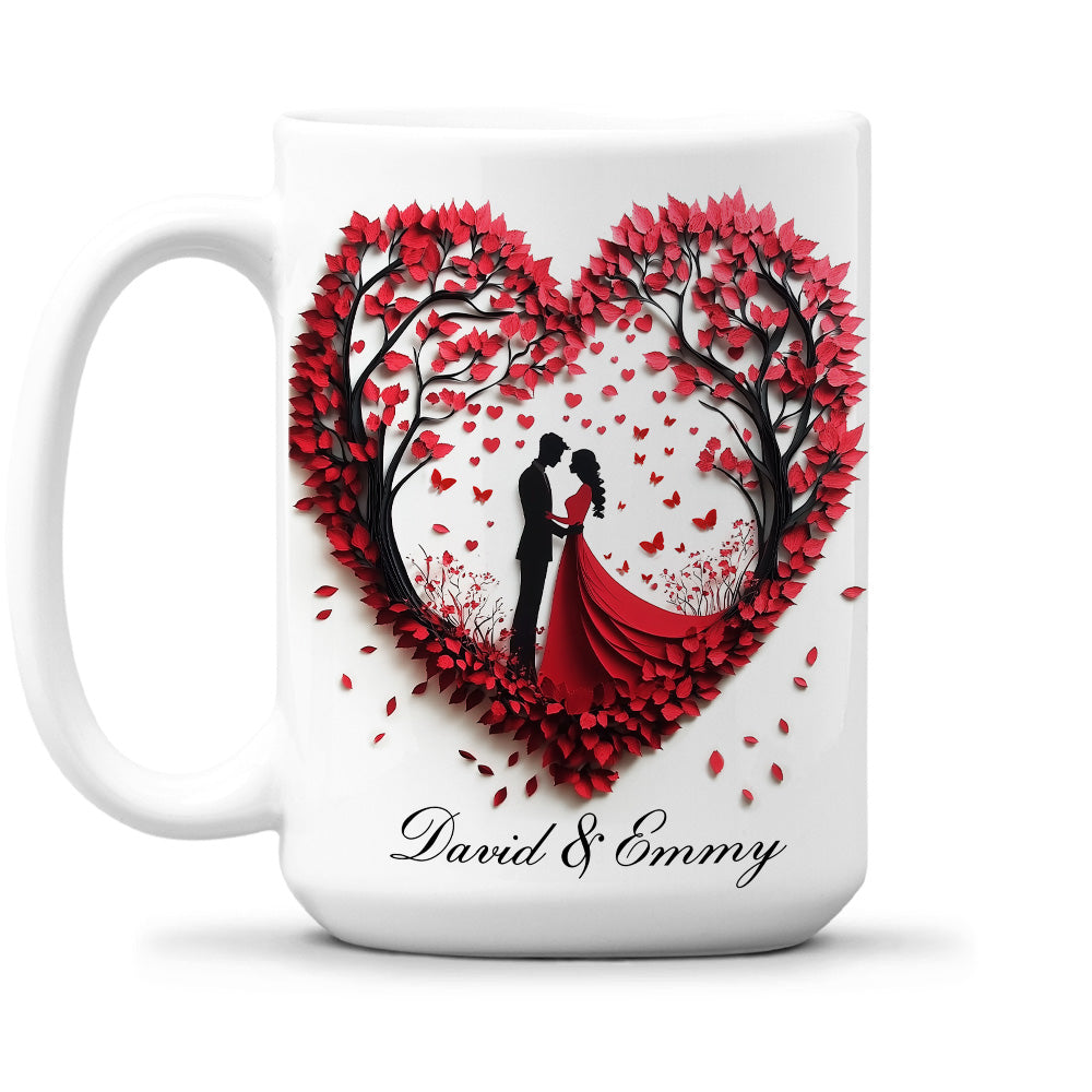 Love Is A Flame That Never Goes Out - Personalized Custom Coffee Mug