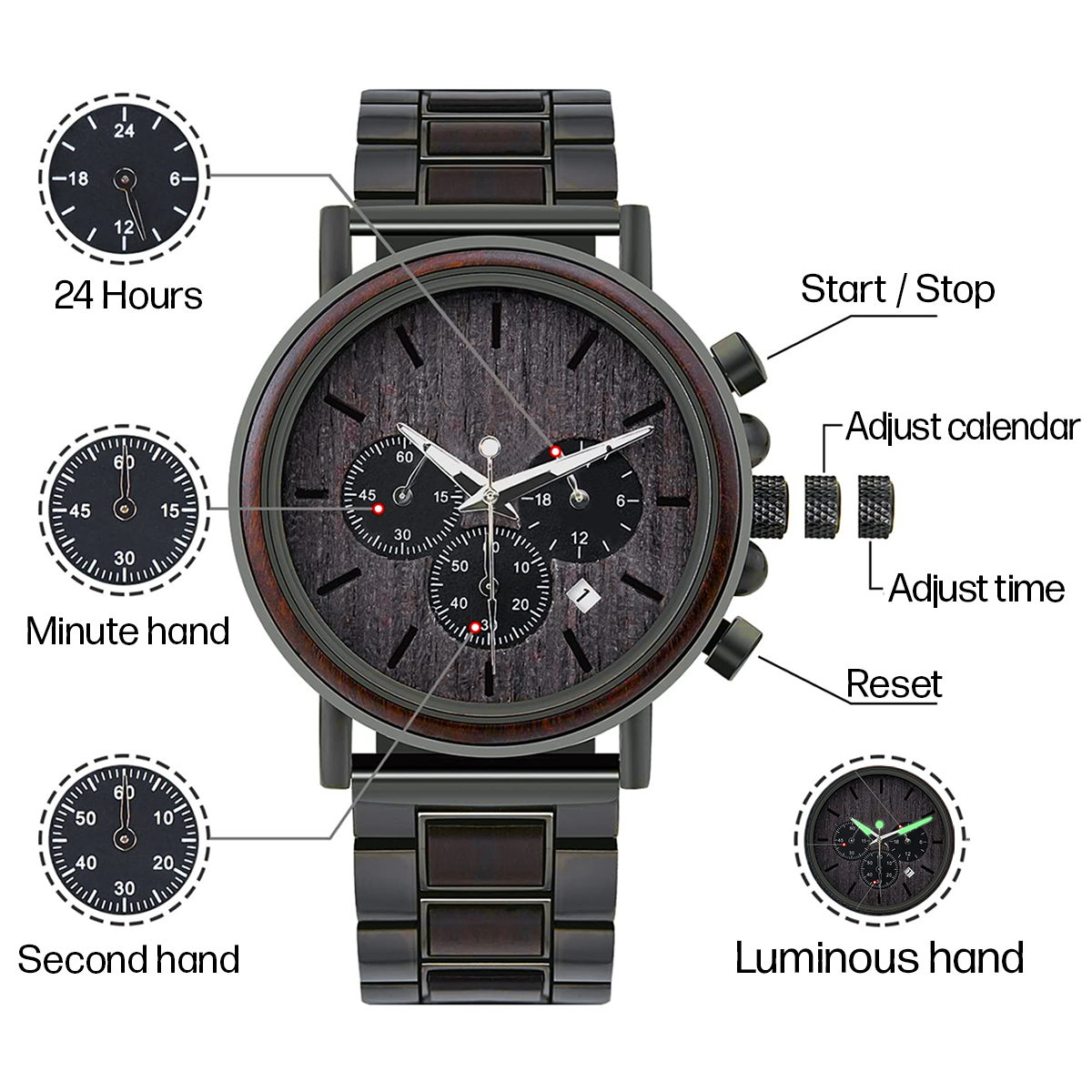 Mom To Son I Will Always - Personalized Engraved Wooden Watches GQ026