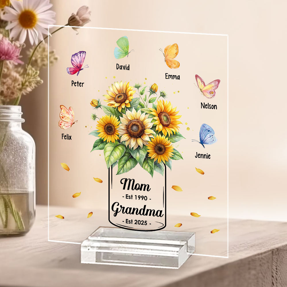 Butterfly Of Love - Personalized Custom Acrylic Plaque With Base