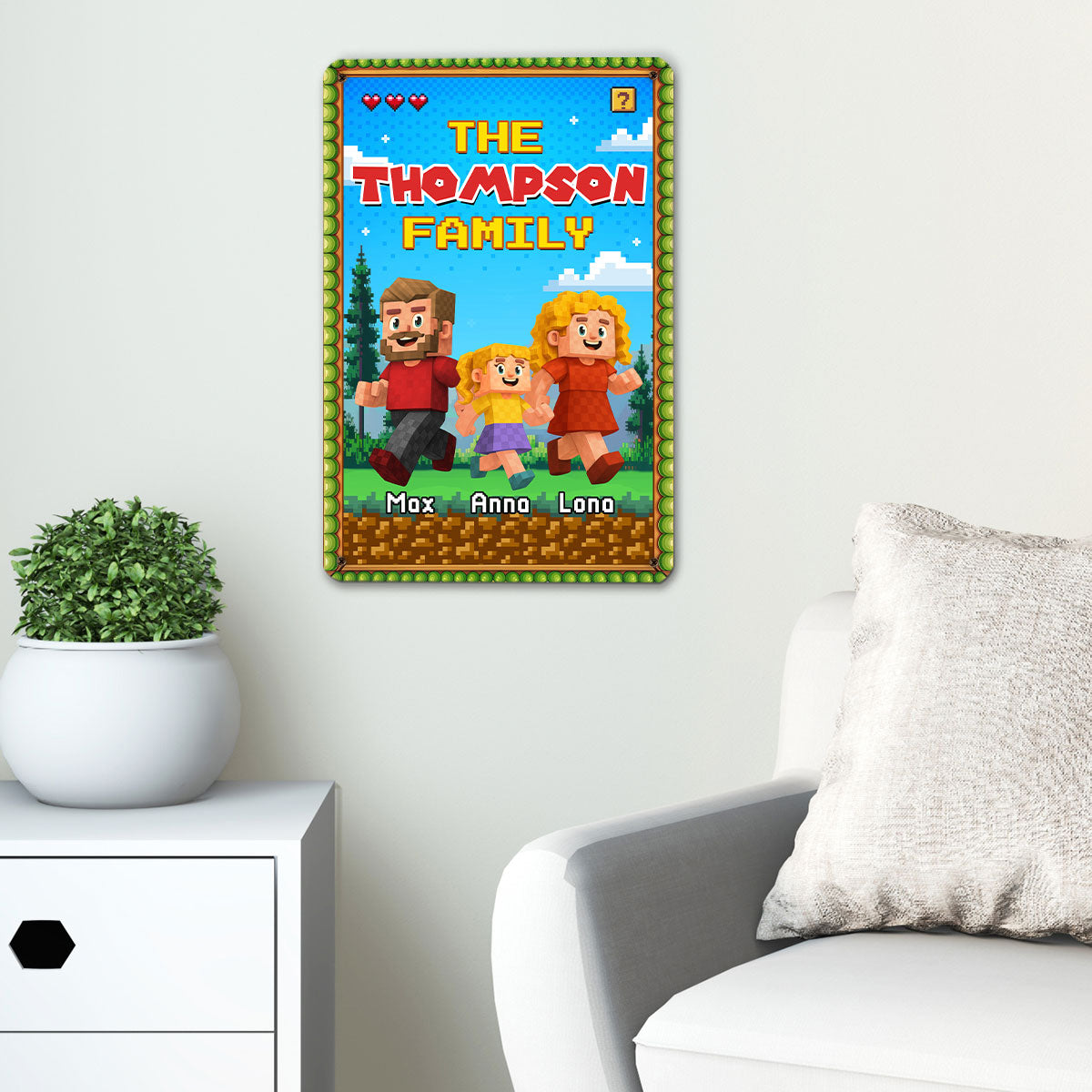 The Family - Personalized Custom 3D Inflated Effect Metal Sign