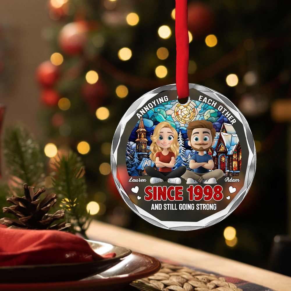 Love You Forever - Personalized Custom Glass Ornament