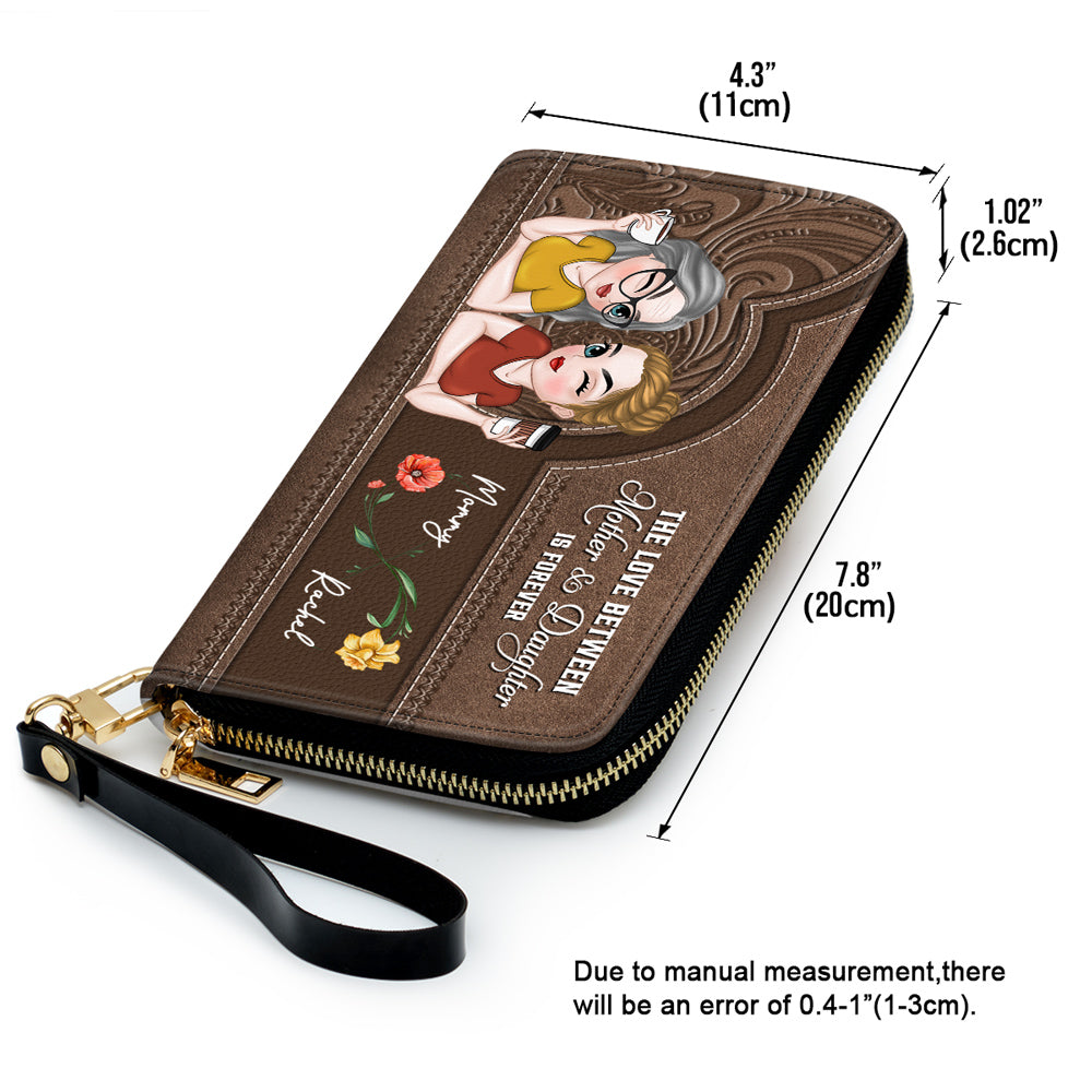 Forever Love You Mom - Personalized Custom Leather Wallet