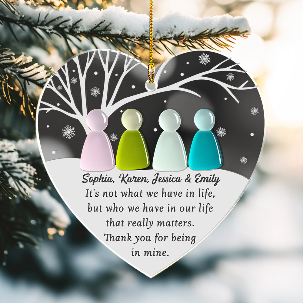 Sea Glass Friendship - Personalized Custom Mirrored Acrylic Ornament