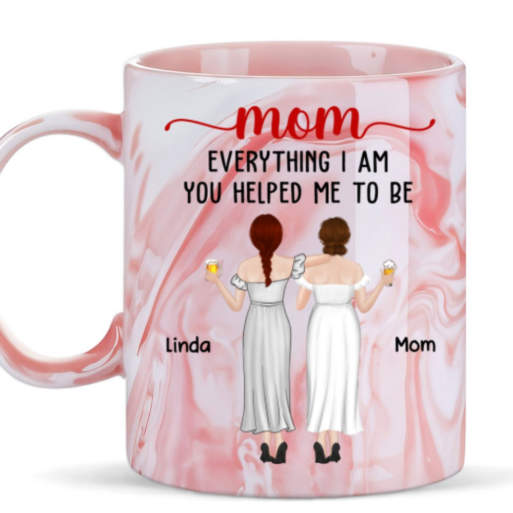 Everything I Am - Personalized Custom Pink Marble Mug