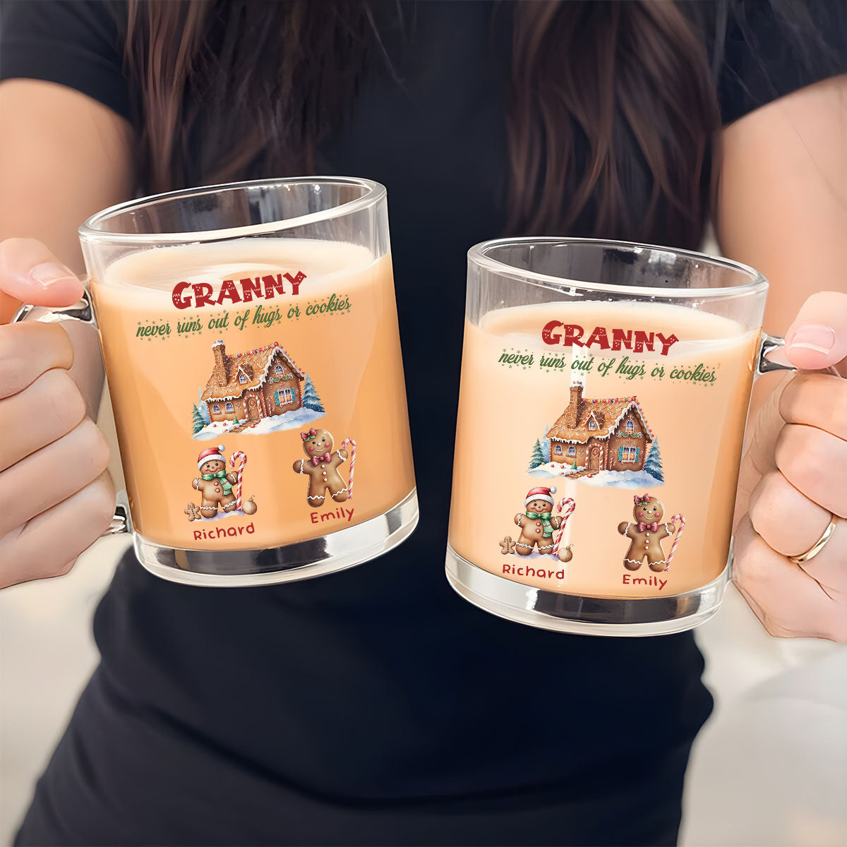 Grandma Never Run Out of Cookies - Personalized Custom Glass Mug