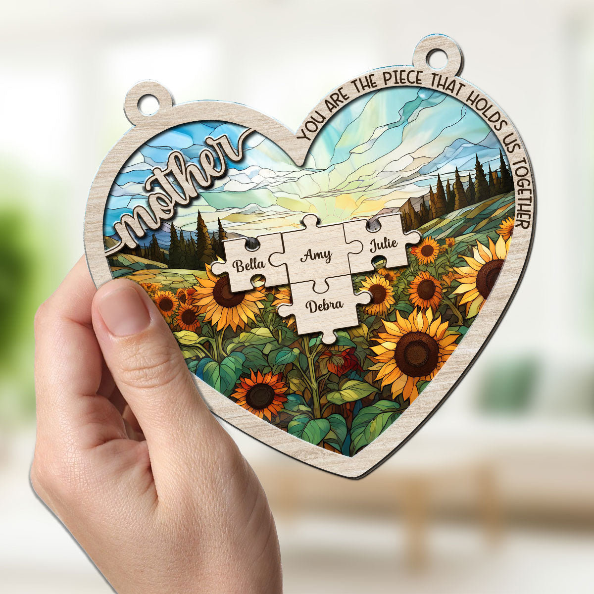 Mom Hold Family Together - Personalized Custom Suncatcher