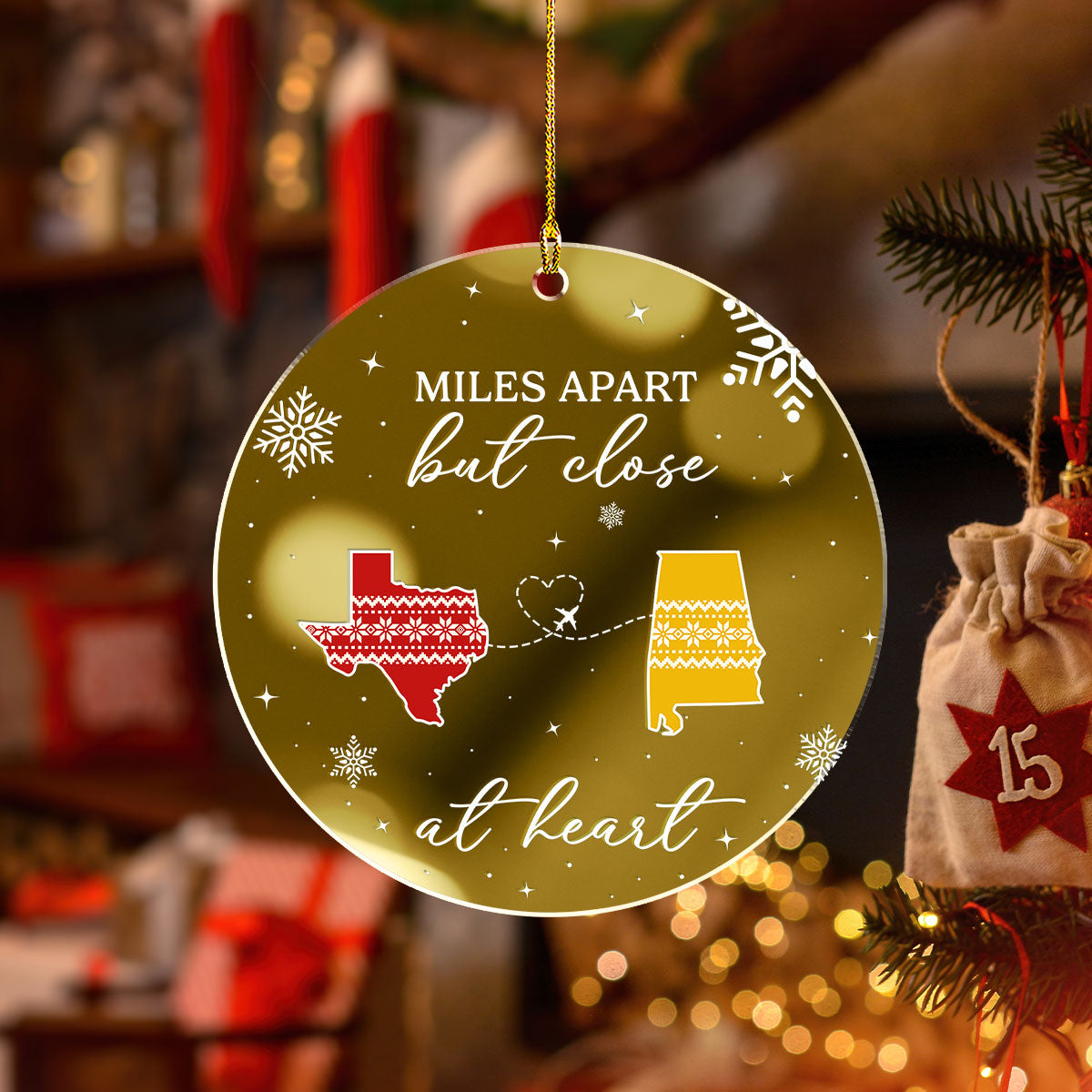 Home Is Where - Personalized Custom Mirrored Acrylic Ornament