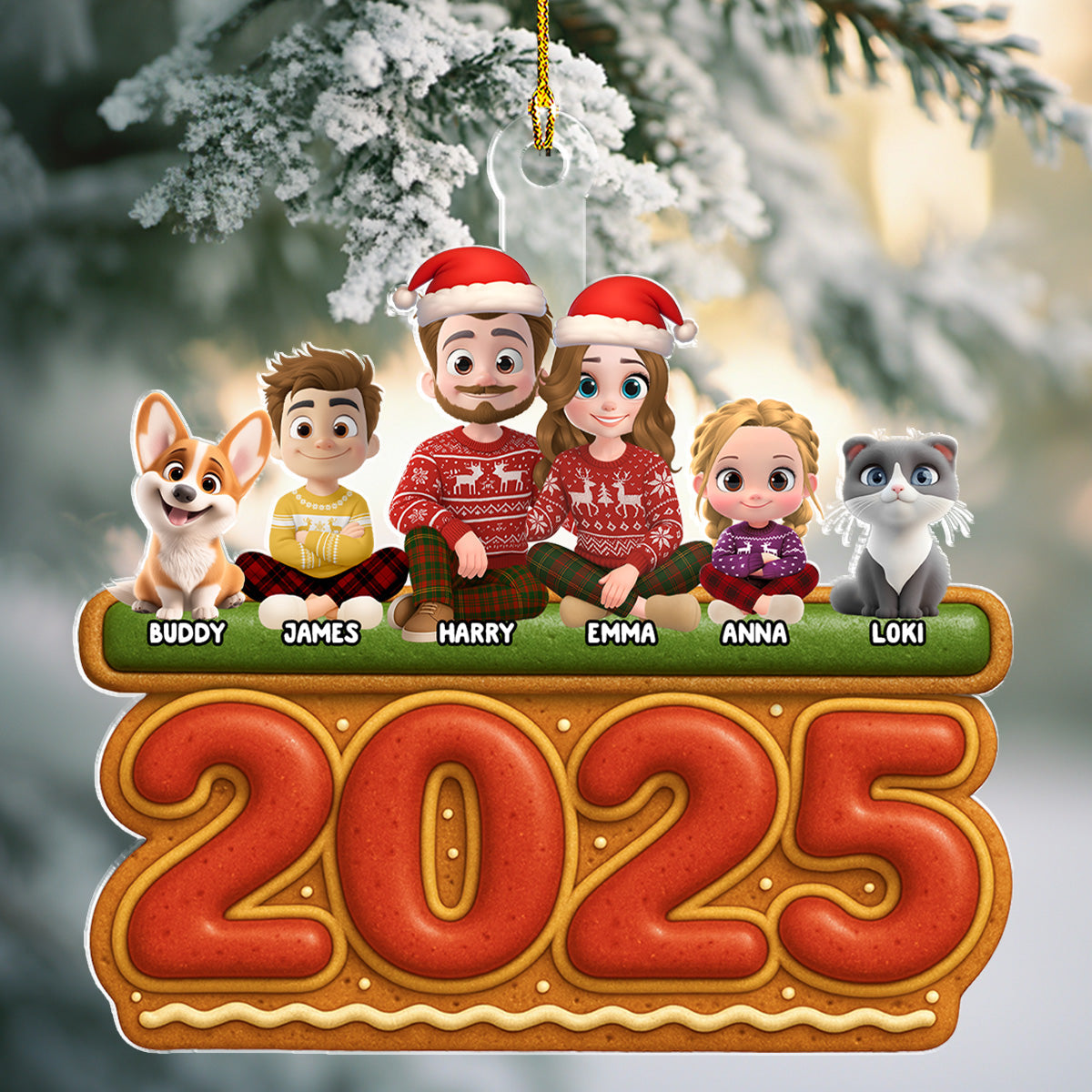Our Family Cookies Pet Version - Personalized Custom Acrylic Ornament