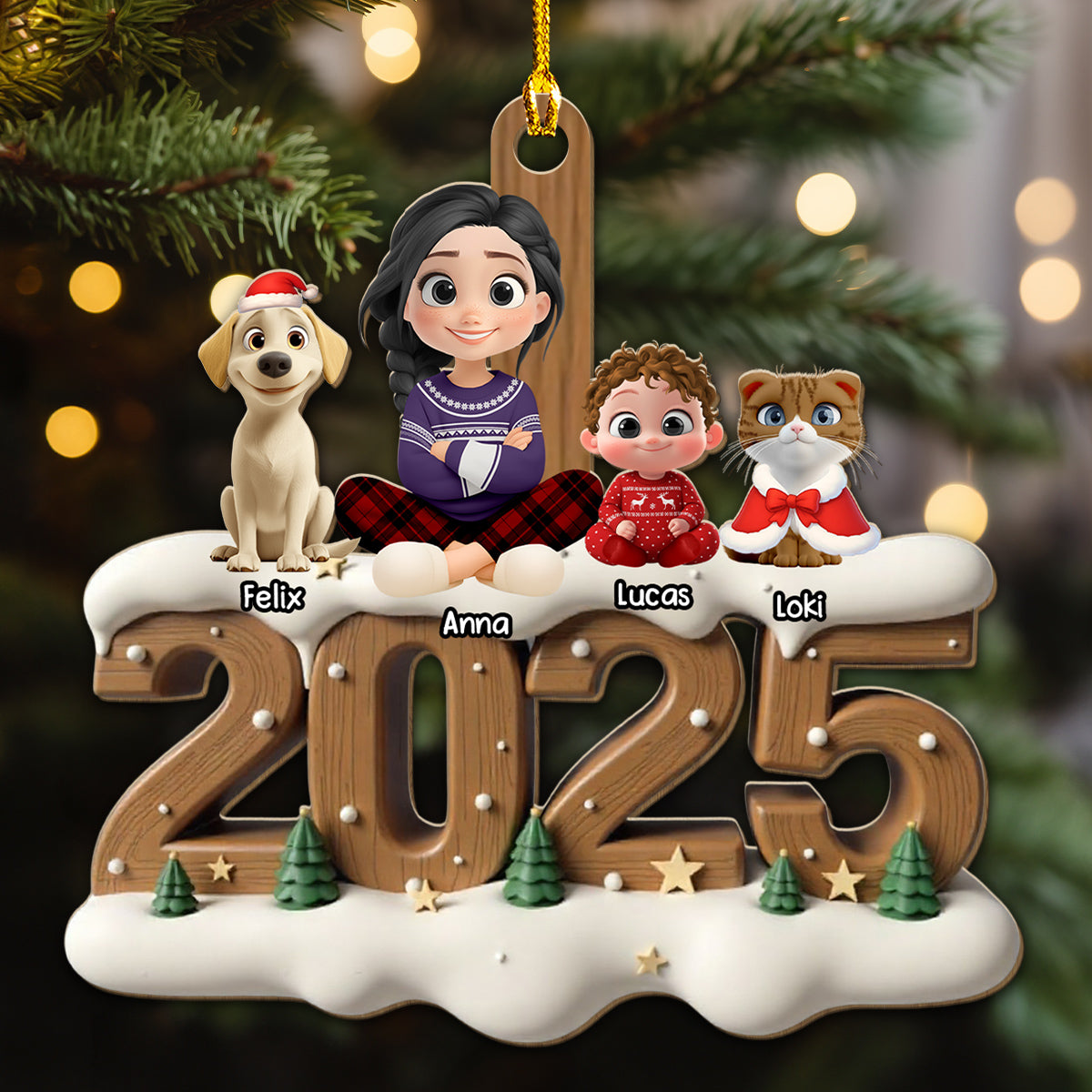 As A Fur Parent Now Onwards - Personalized Custom 3D Effect Wood Ornament
