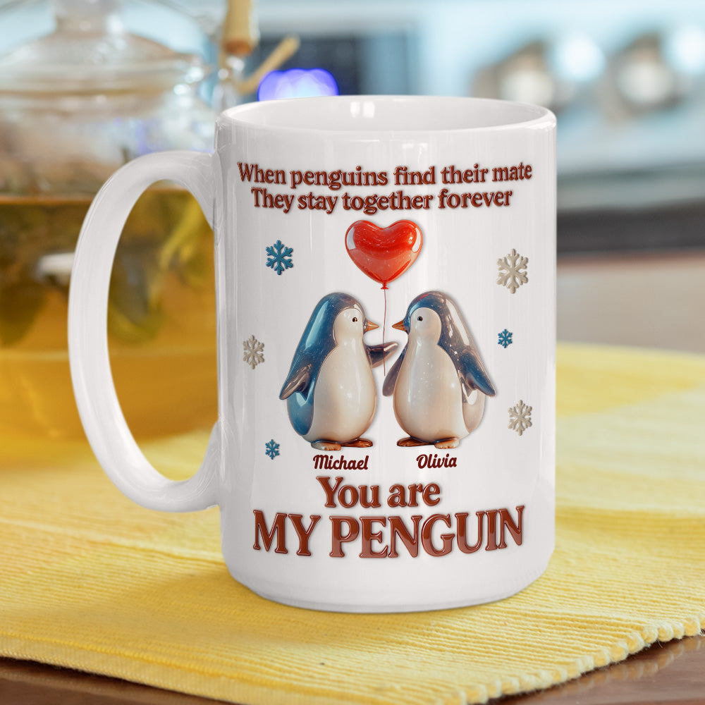 My Penguin Forever - Personalized Custom 3D Effect Coffee Mug