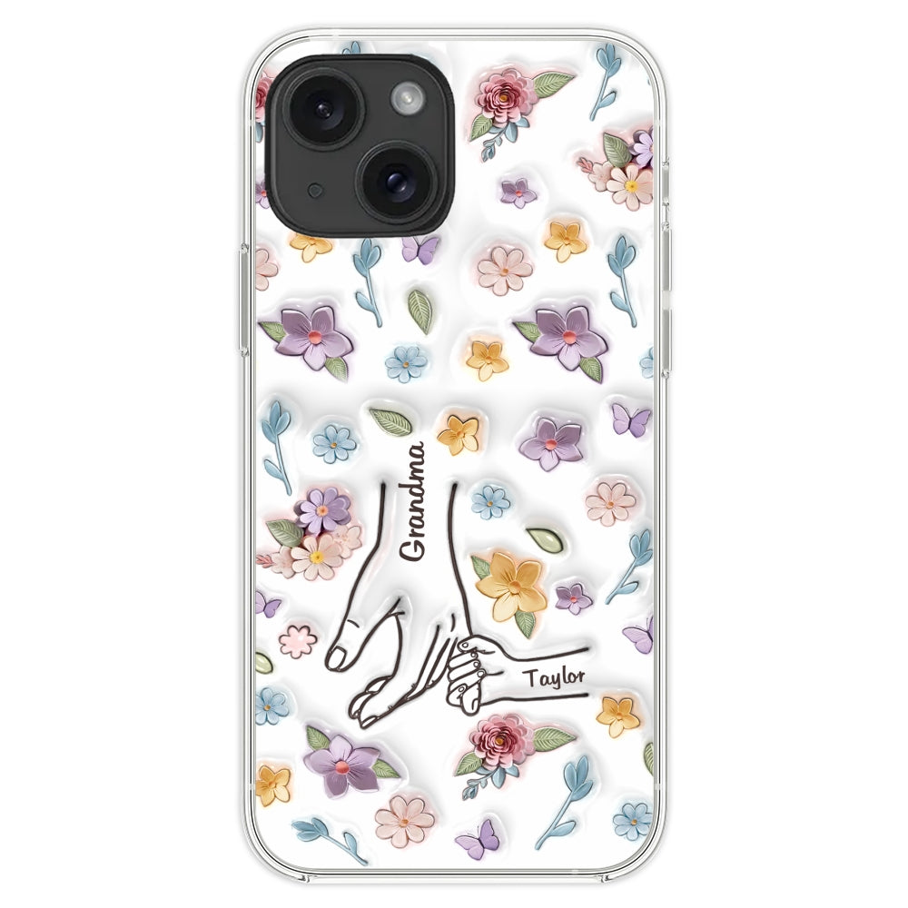 Mom You Hold My Hand Also My Heart - Personalized Custom 3D Inflated Effect Phone Case