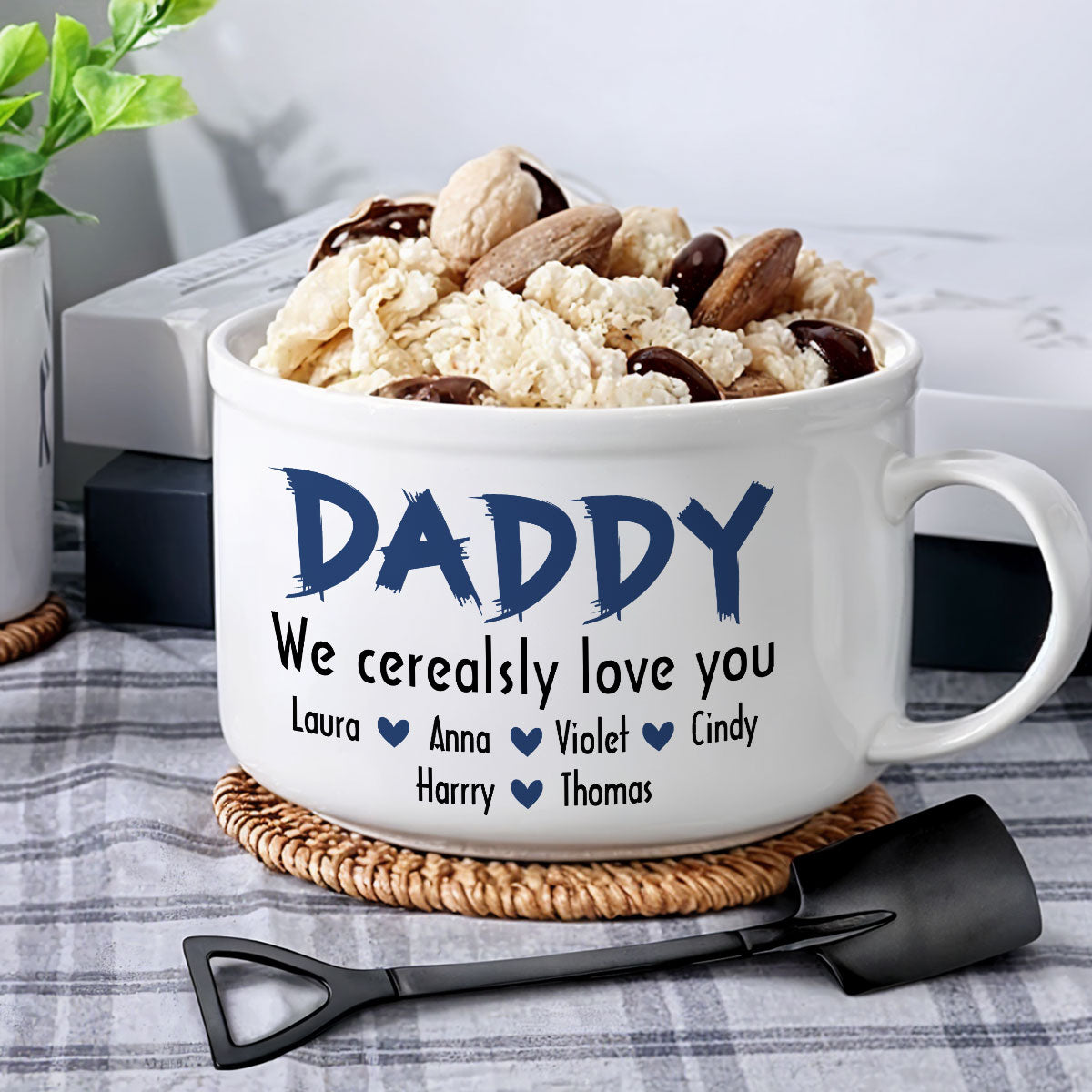 Dad We Cerealsly Love You - Personalized Custom Ceramic Bowl