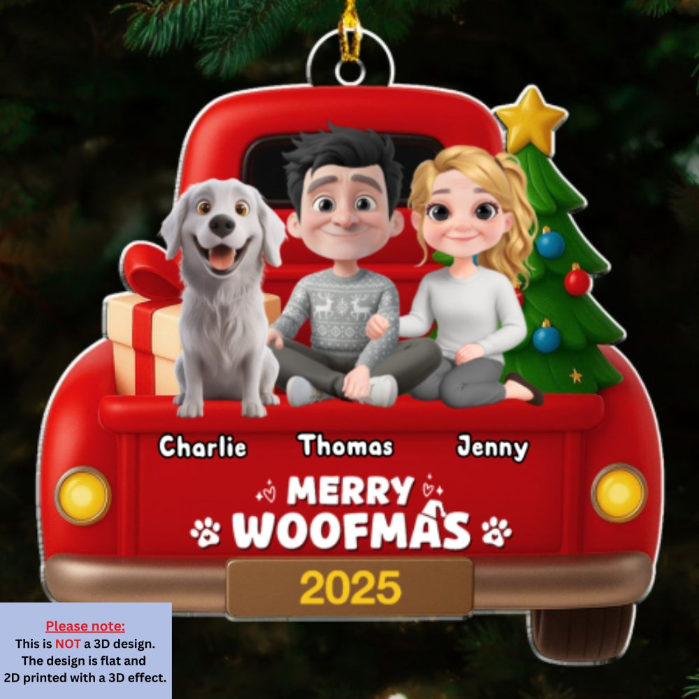 Hop On Da Car - Personalized Custom 3D Effect Acrylic Ornament