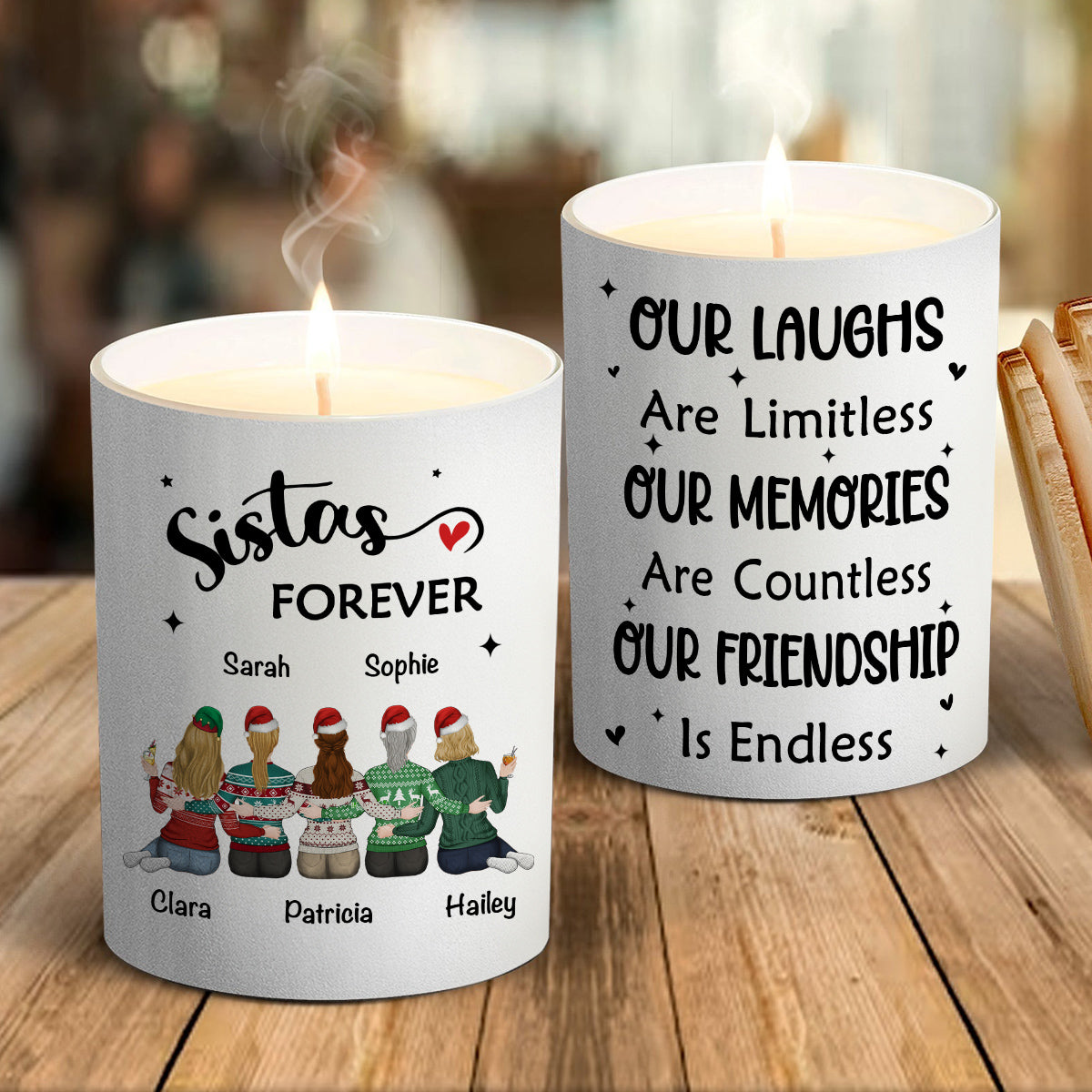 Our Friendship Is Endless - Personalized Custom Candle
