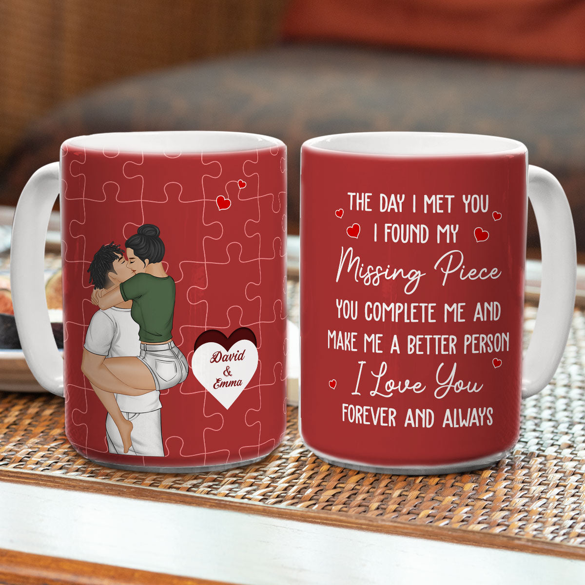 I Found My Missing Piece - Personalized Custom Coffee Mug