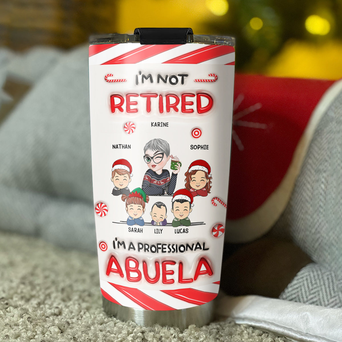 I Am A Full Time Grandma -  Personalized Custom 3D Inflated Effect Tumbler