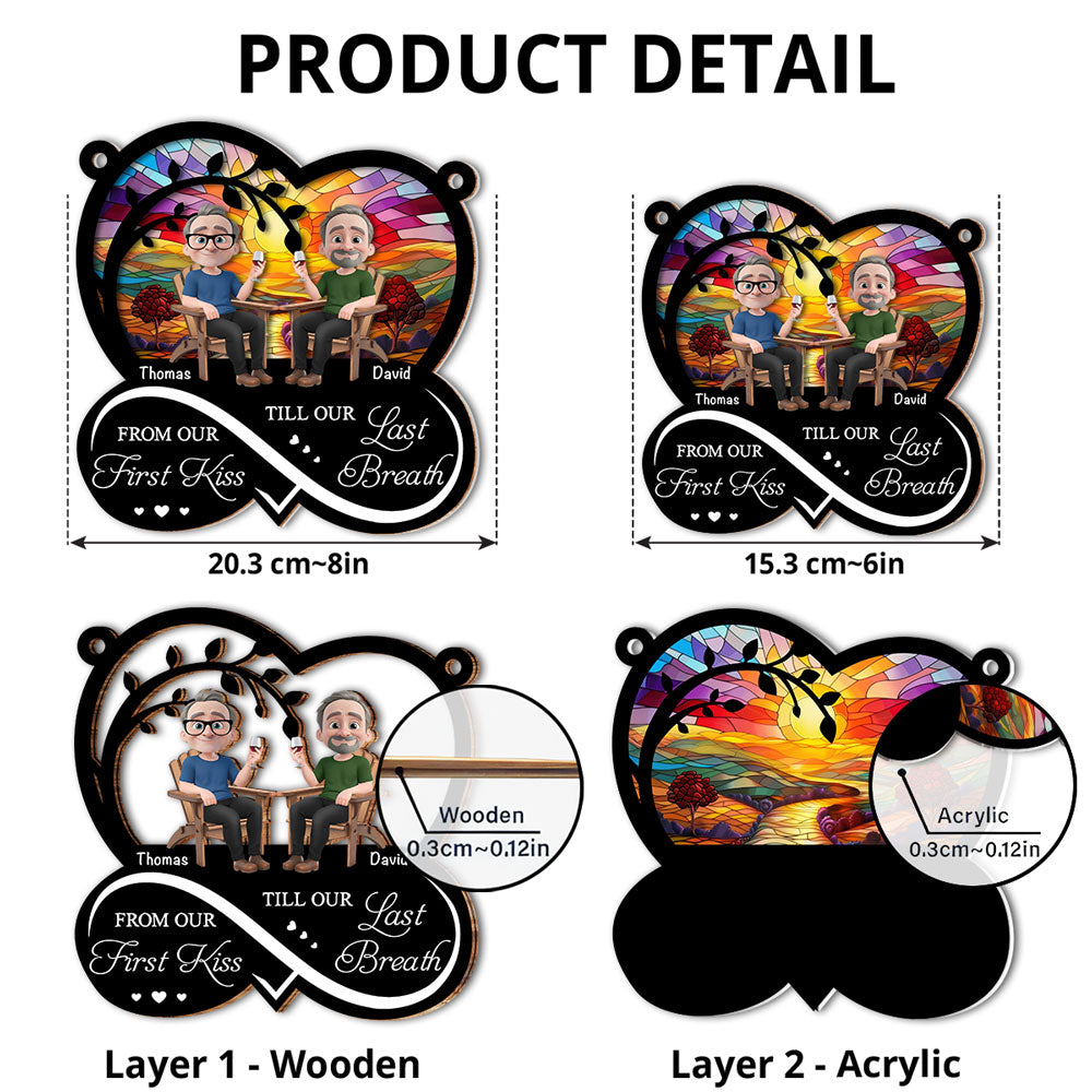 From Our First Kiss Ver 2 - Personalized Custom Suncatcher