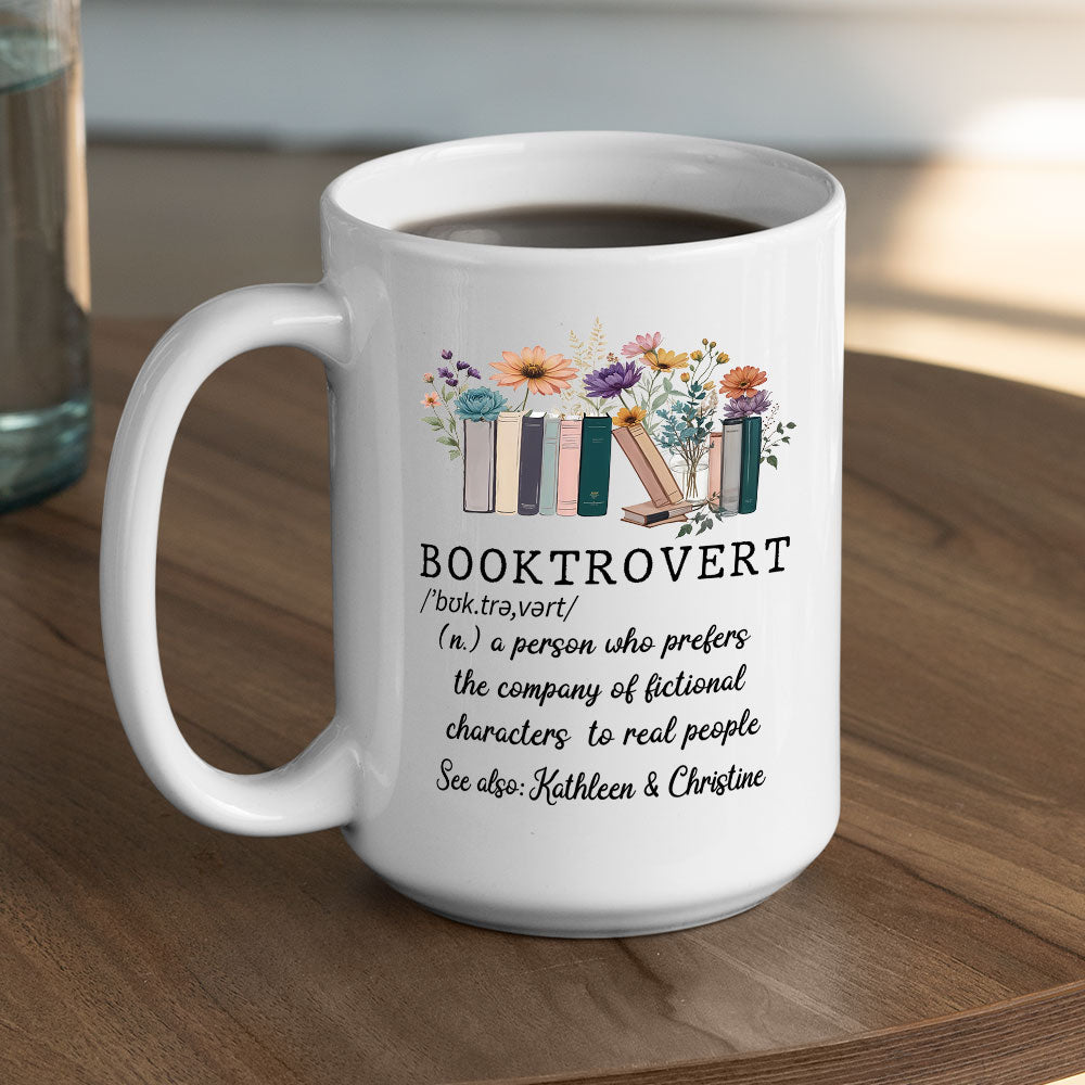 Booktrovert Person  - Personalized Custom Coffee Mug