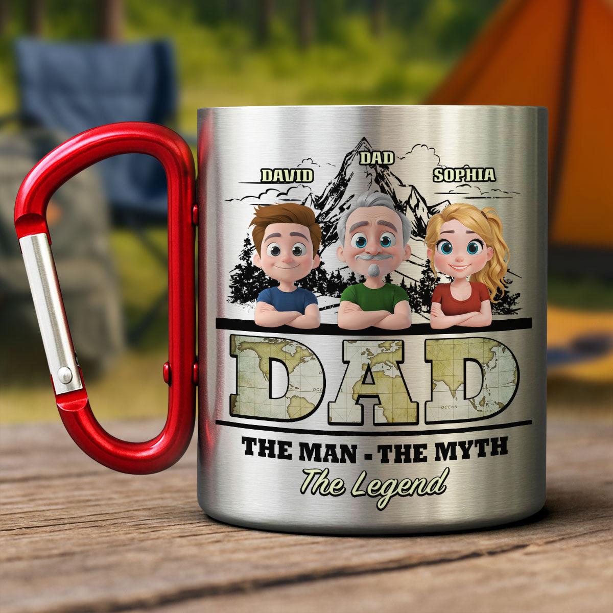 The Man The Myth The Legend - Personalized Custom Carabiner Mug