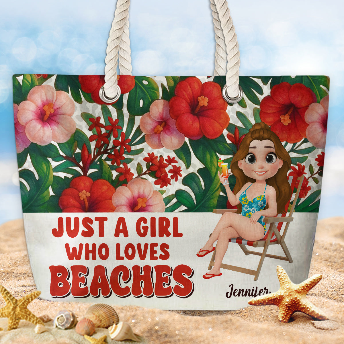 Love Beach - Personalized Beach Bag
