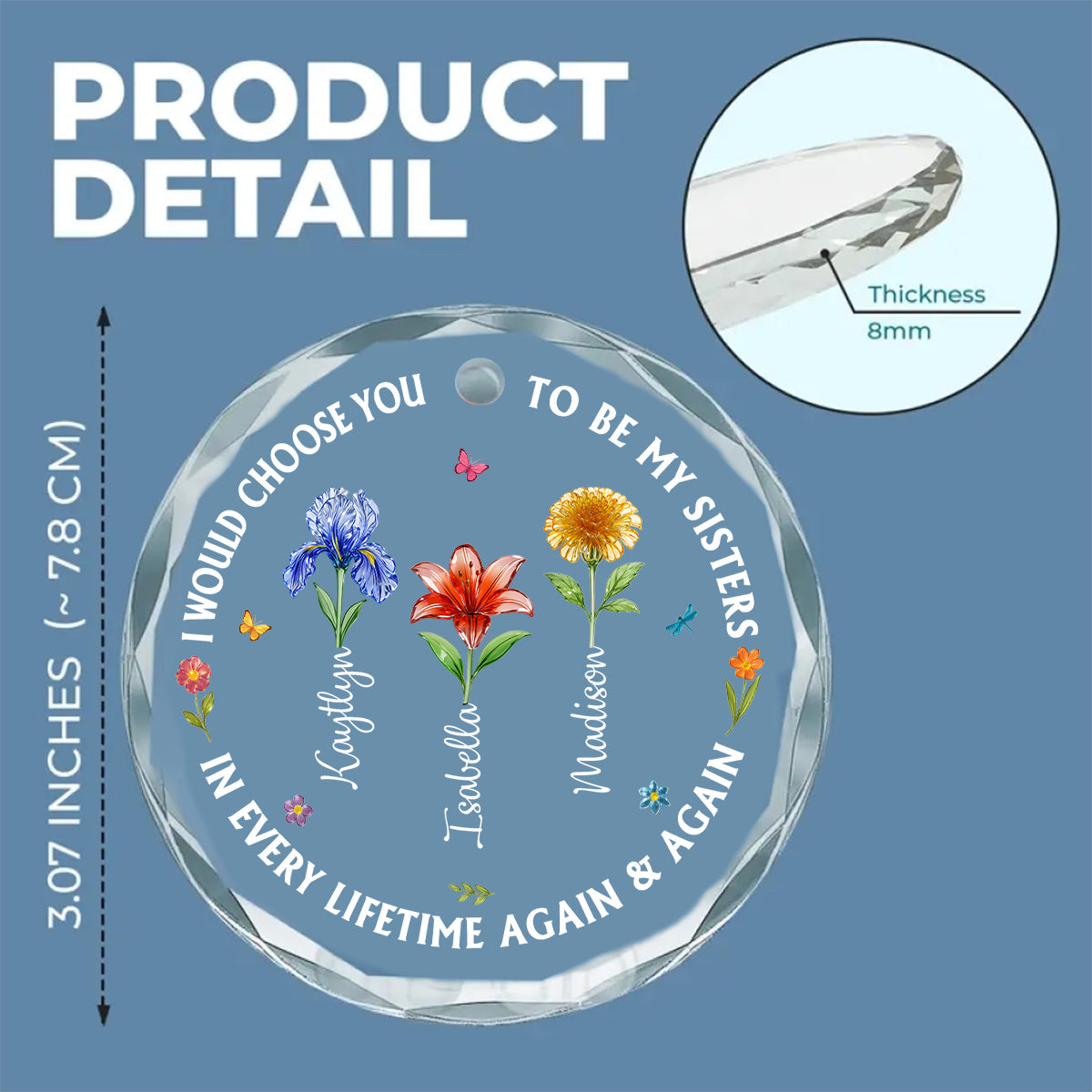 I Would Choose You - Personalized Custom Glass Ornament