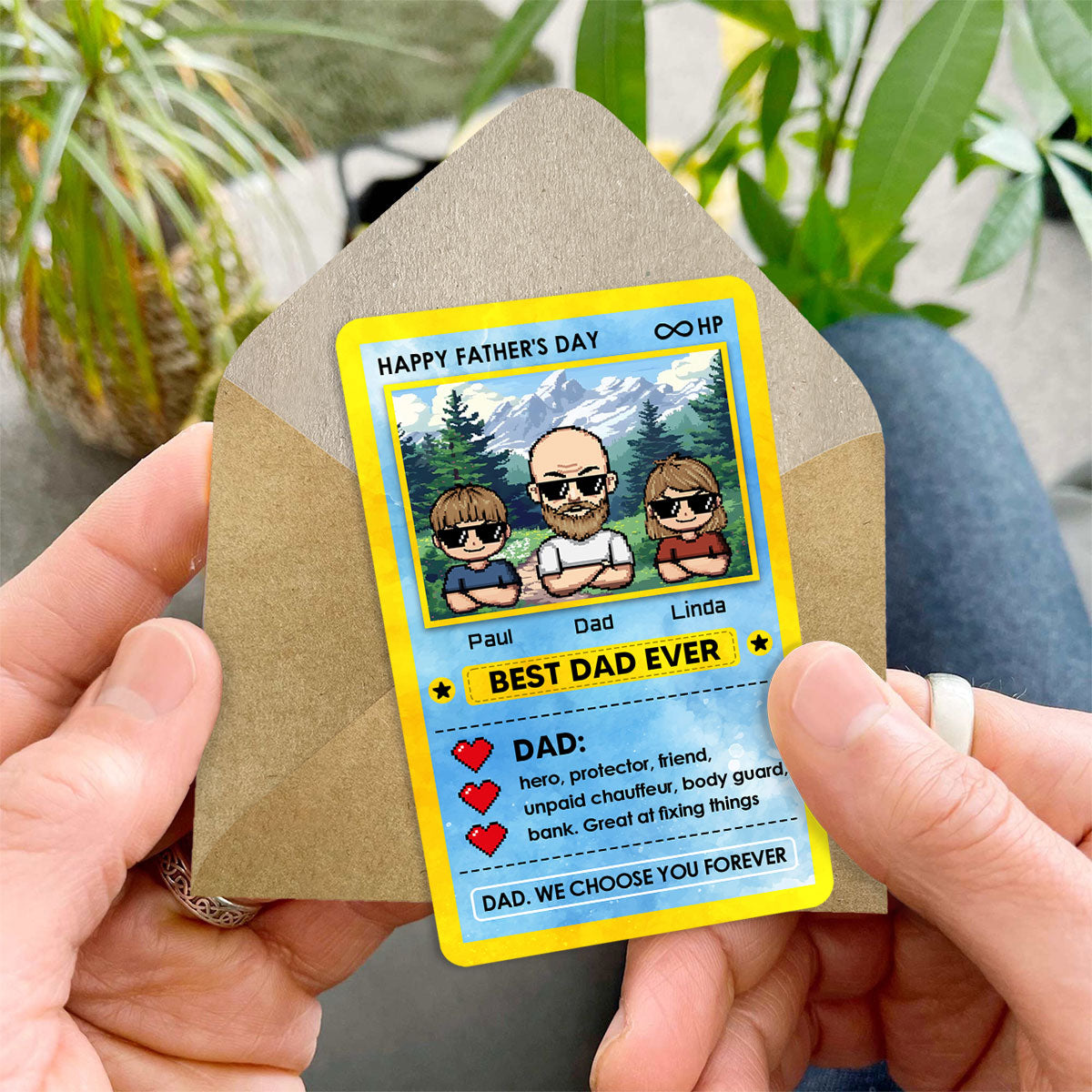 Best Dad Ever - Personalized Custom Wallet Card