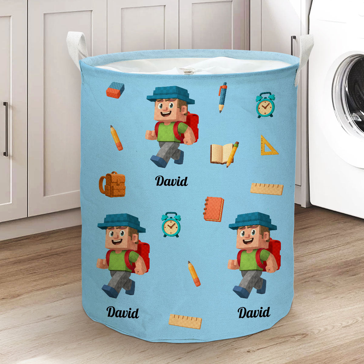 School Time - Personalized Custom Laundry Basket