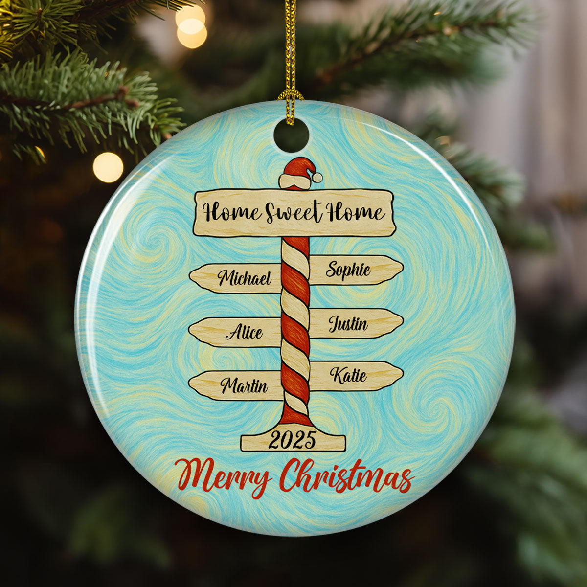Cherished Family Memories - Personalized Custom Ceramic Ornament