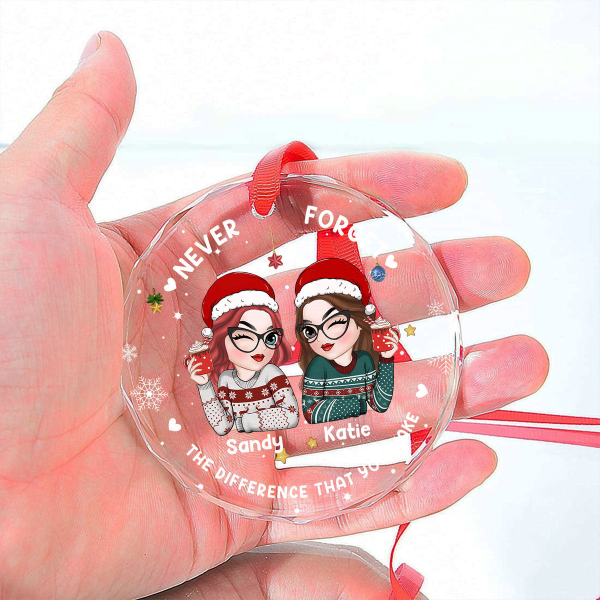 Coworker Forever - Personalized Custom Glass Ornament