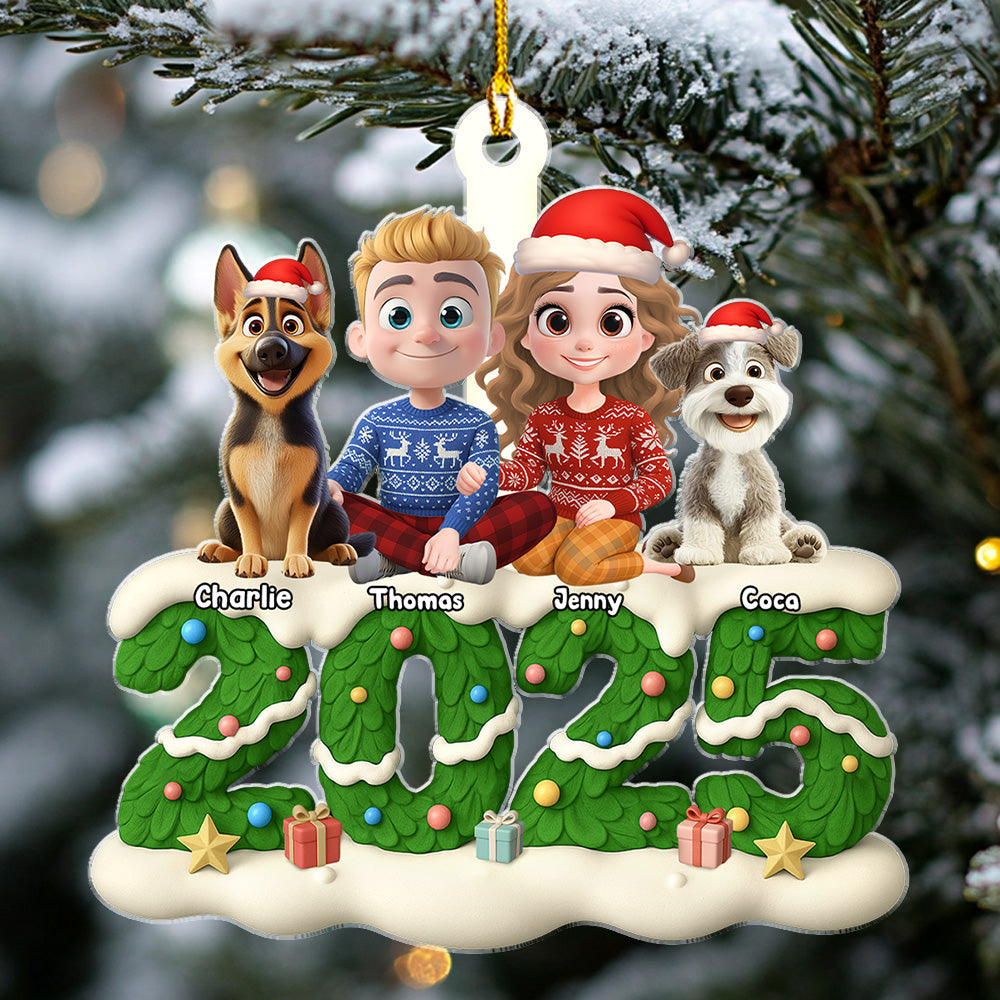 We And Our Dog Green - Personalized Custom Acrylic Ornament