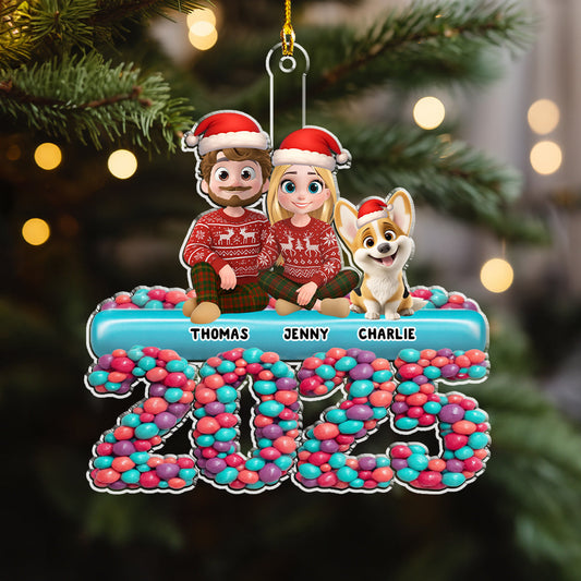 Family Christmas Eve - Personalized Custom Acrylic Ornament