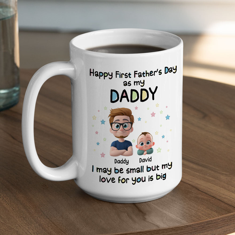 First Father Day With Baby - Personalized Custom Coffee Mug