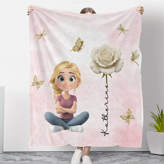 Floral Soul - Personalized Custom Fleece Blanket