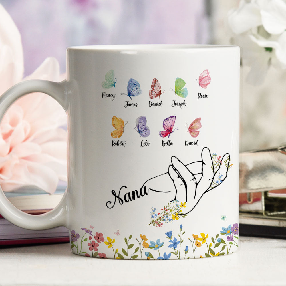 Nana Butterflies - Personalized Custom Coffee Mug
