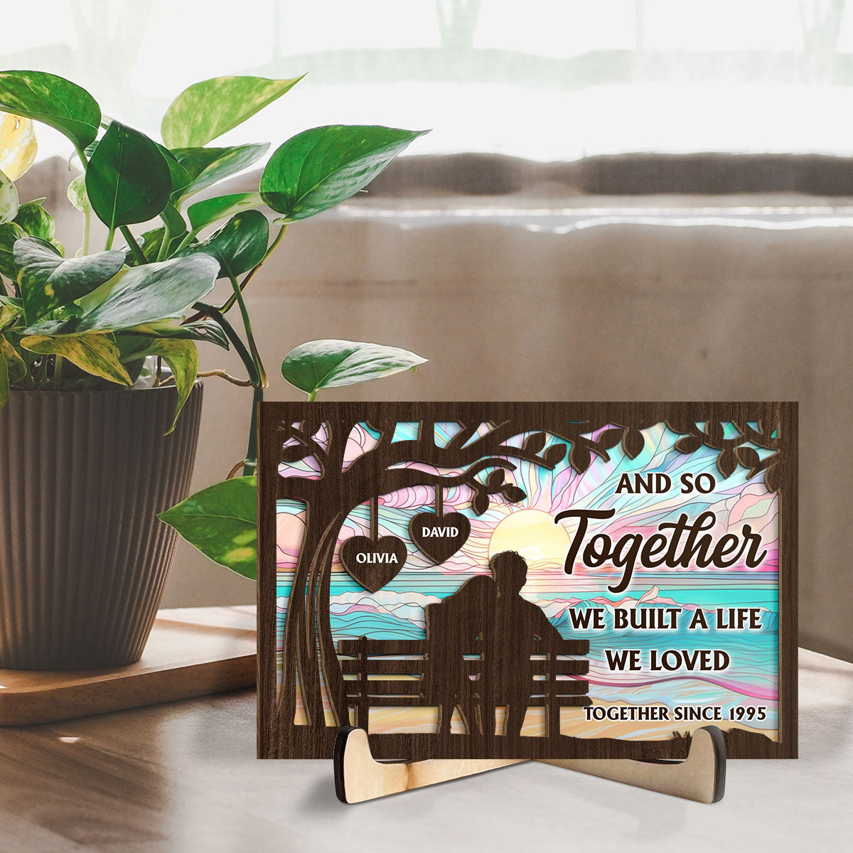 Built A Life - Personalized Custom Wooden Plaque